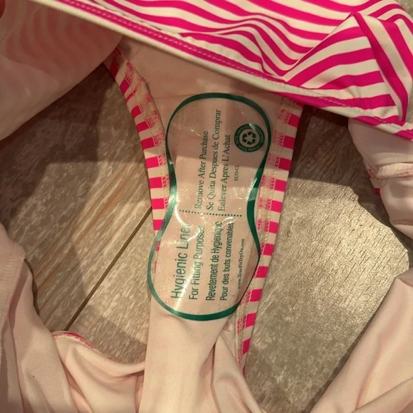 KATE SPADE‎ Radiant Pink, White & Purple Striped One Piece Swimsuit NWT - Picture 6 of 7